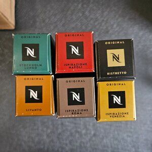 Nespresso ORIGINAL pods - MIX of Stockholm, Livanto, Ristreetto - 6 BOXES NEW